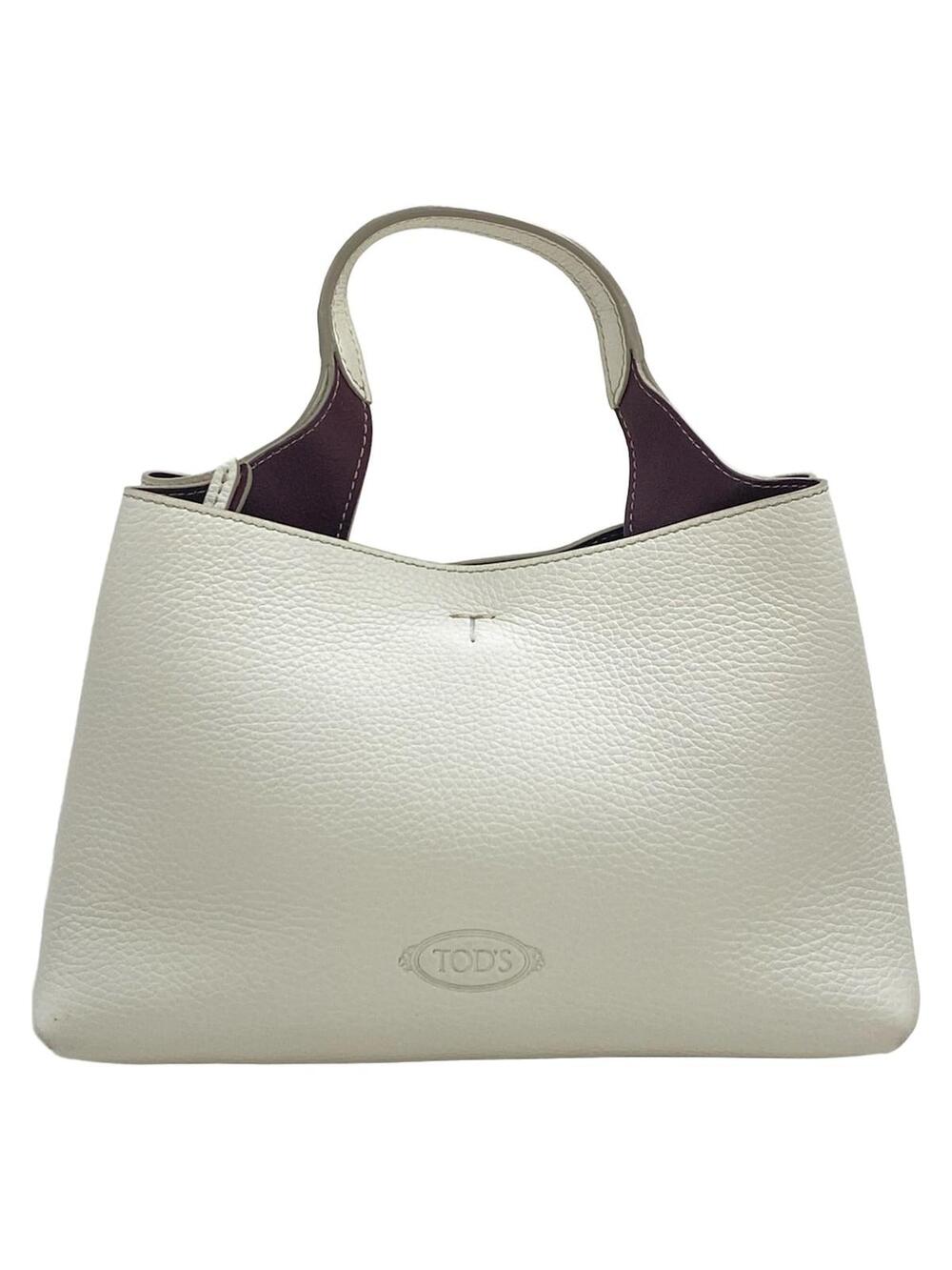 Tod's T Timeless White Leather Handbag #373889T57B